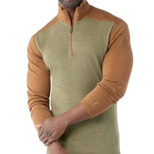 Smartwool Classic Thermal Mens 100% Merino Wool Base Layer 1/4 Zip, Size Medium